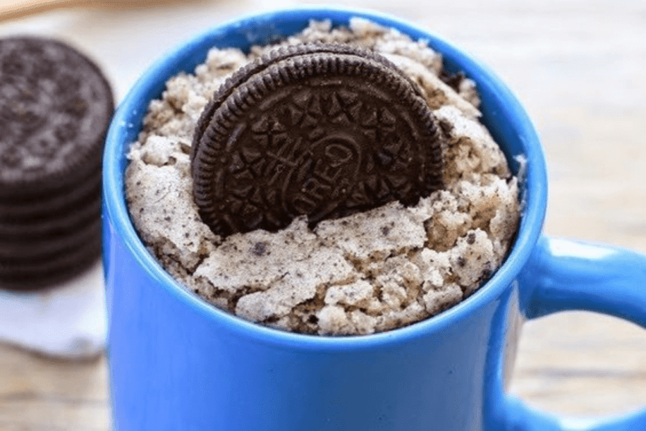 bolo de caneca de oreo