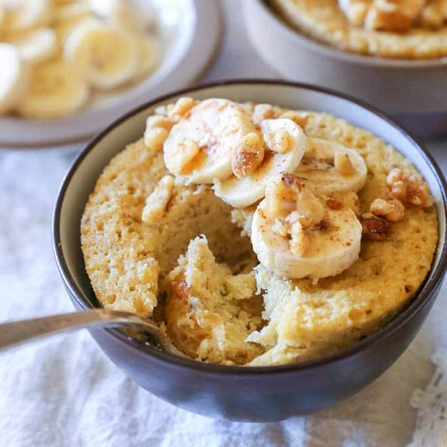 bolo de banana de microondas