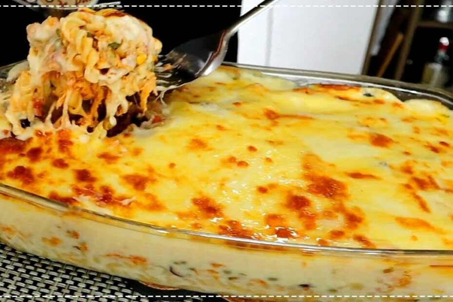 Macarrão de Forno com Frango Cremoso