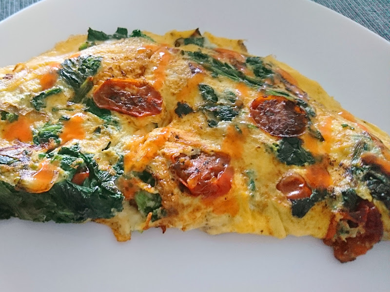 Omelete de Espinafre e Queijo