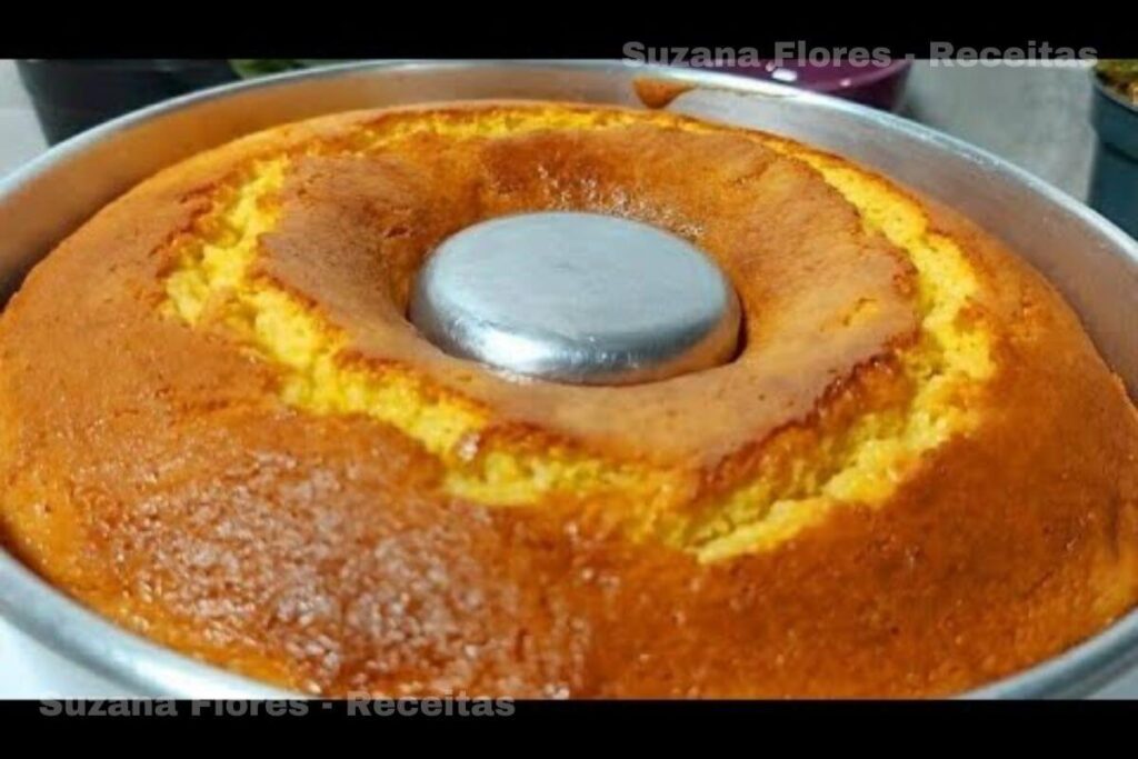 Bolo de fubá com laranja